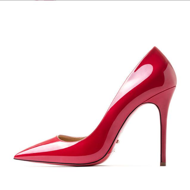 The POX - Patent Leather High Heel Red Bottoms Pumps For Women 8-12CM