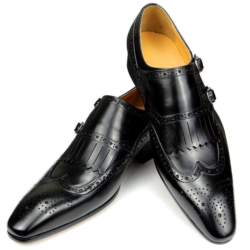 The Malino - Luxury Leather Double Monkstrap Loafers for men - Ashour Shoes