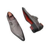 Arbiol LUXX 2 - Elegant Red bottom Monkstrap shoes for men - AshourShoes