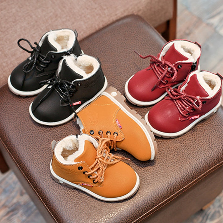 The Cuccio3 - Leather Winter Boots For Kids. Boots with fur - Ashour Shoes