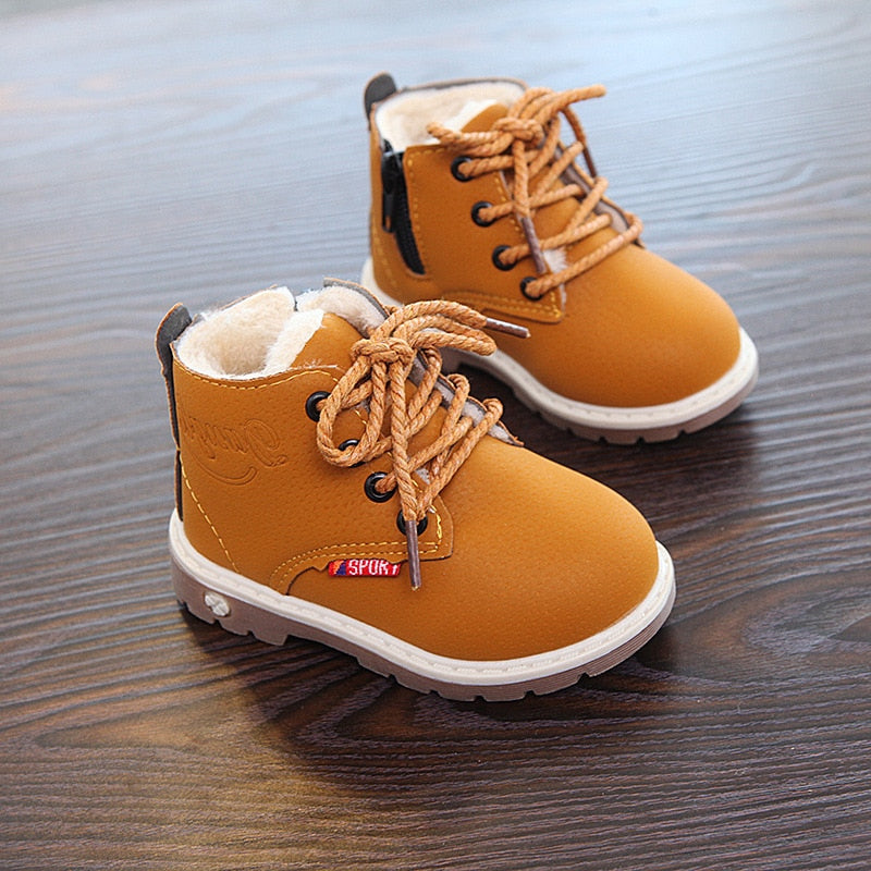 The Cuccio3 - Leather Winter Boots For Kids. Boots with fur - Ashour Shoes