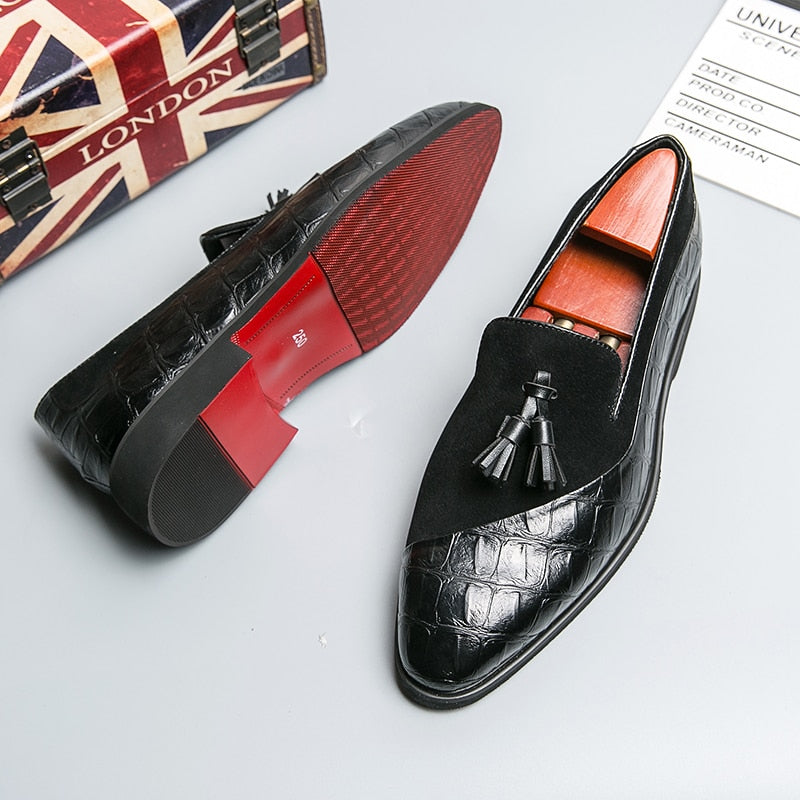 il lussone 2 - Red bottom tassel italian style loafers for men