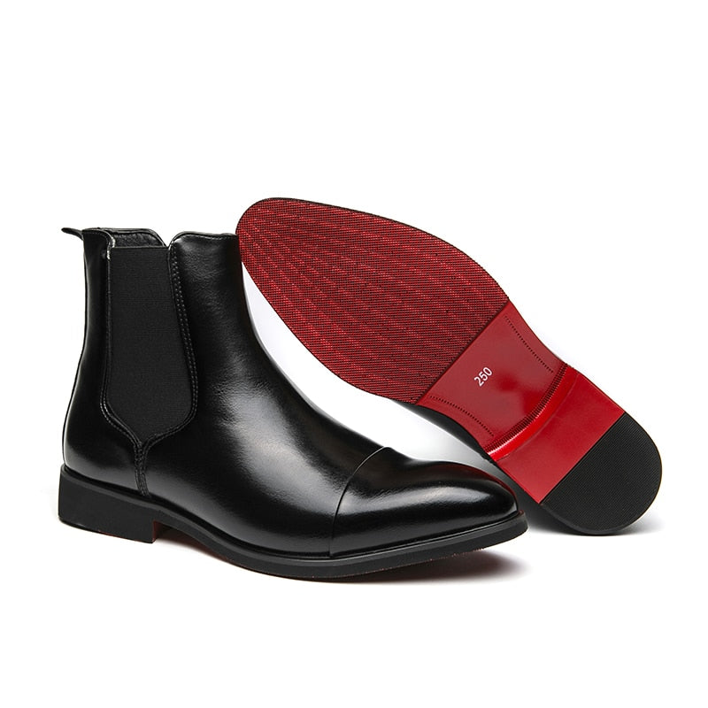 Roma - Red Bottom Chelsea Boots For Men - Ashour Shoes