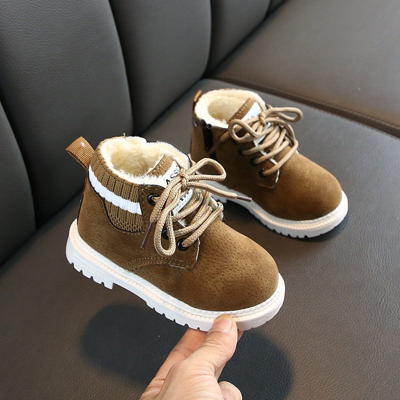 The Cuccio3 - Leather Winter Boots For Kids. Boots with fur - Ashour Shoes