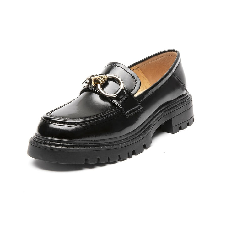 The Nina - Chunky Leather Penny Loafers For Women - Ashour Shoes