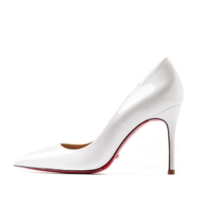 The POX - Patent Leather High Heel Red Bottoms Stiletto Pumps For Women 8-12CM - Ashour Shoes