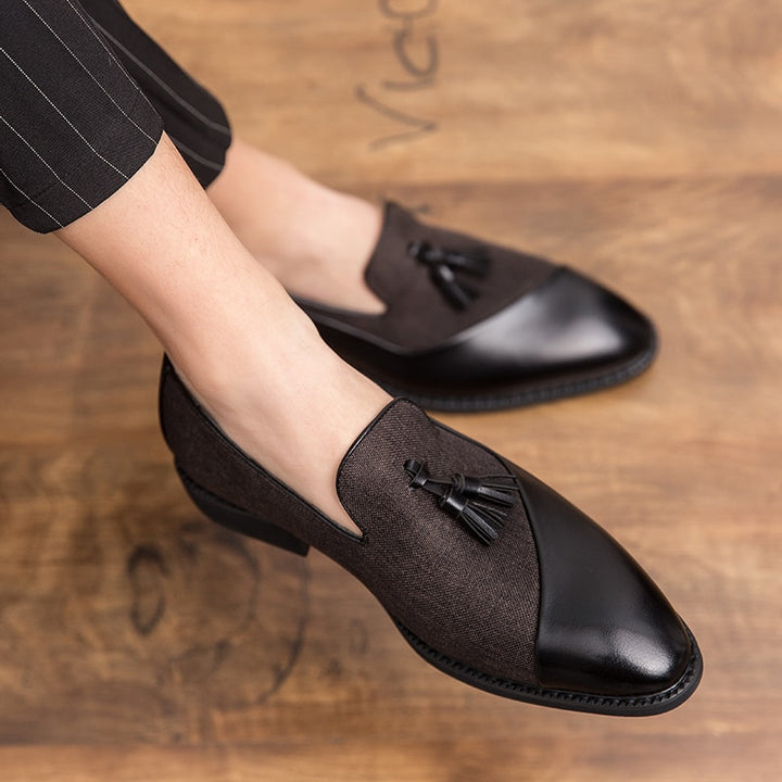 The Opulenza - Unique Design Tassel Leather Loafers - Ashour Shoes