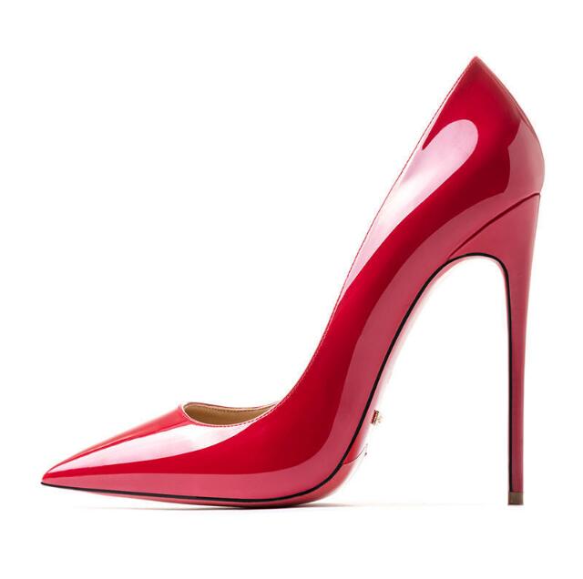 The POX - Patent Leather High Heel Red Bottoms Pumps For Women 8-12CM