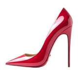 The POX - Patent Leather High Heel Red Bottoms Stiletto Pumps For Women 8-12CM - Ashour Shoes