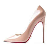The POX - Patent Leather High Heel Red Bottoms Stiletto Pumps For Women 8-12CM - Ashour Shoes