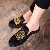 The Royal - New Suede leather Mules For Men / Backless loafers - Ashour Shoes