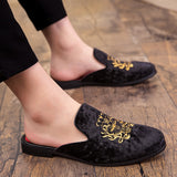 The Royal - New Suede leather Mules For Men / Backless loafers - Ashour Shoes