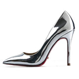The POX - Patent Leather High Heel Red Bottoms Stiletto Pumps For Women 8-12CM - Ashour Shoes