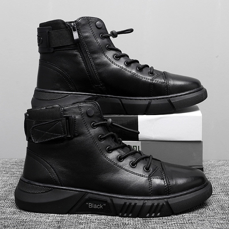 The Sicuro - Leather Ankle Boots For Men