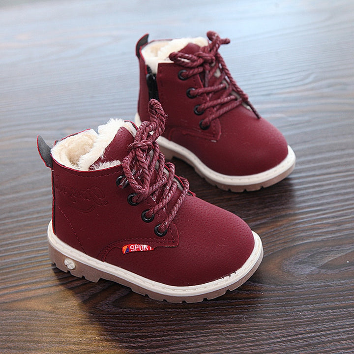 The Cuccio3 - Leather Winter Boots For Kids. Boots with fur - Ashour Shoes