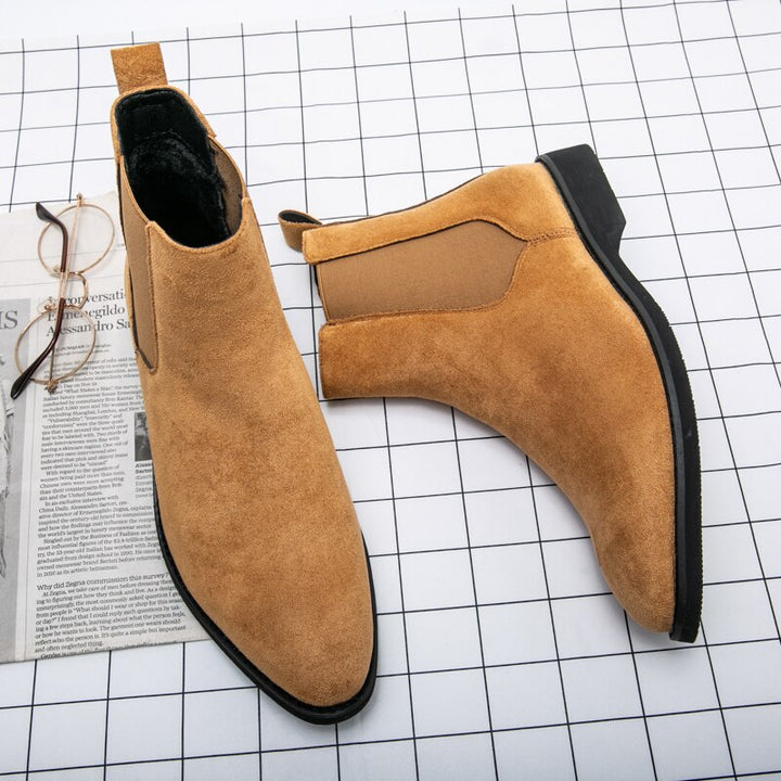 Bolzaney - Classic Suede Chelsea Boots For Men - Ashour Shoes