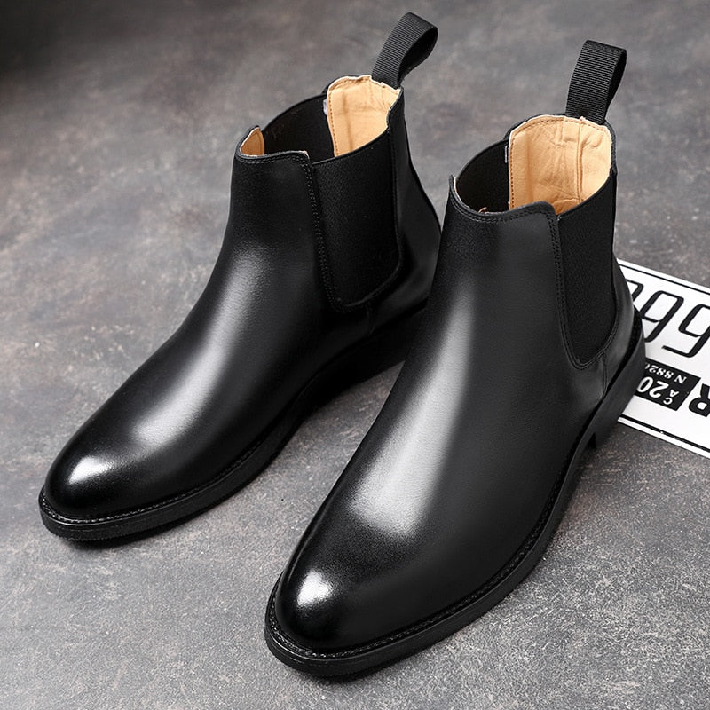 La annata - Elegant Chelsea Leather Boots For Men - Ashour Shoes
