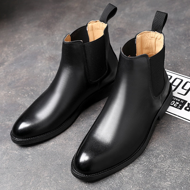 La annata - Elegant Chelsea Leather Boots For Men