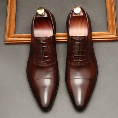 Adigano - Luxury Red bottom Leather Oxford Shoes For Men