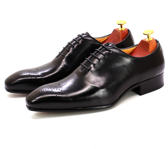 The Ardito - Men's Elegant Leather Oxford Dress Shoes (Whole Cut Oxfords)