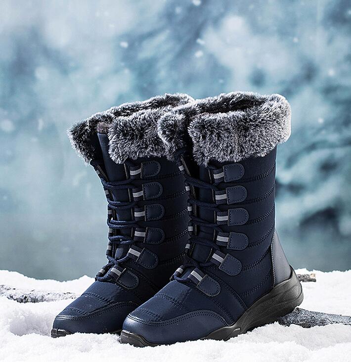 Lace Up Unisex Winter Snow Boots - Wool Boots