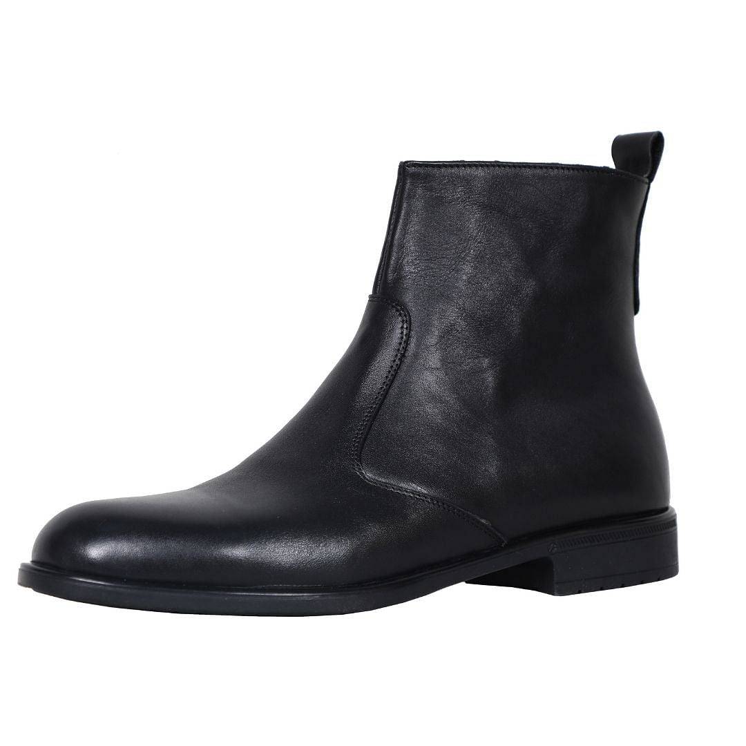 The Chiaro - Men's Italian Leather Dress Boots With Zipper (Signature) - Ashour Shoes