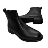 The Chiaro - Men's Italian Leather Dress Boots With Zipper (Signature) - Ashour Shoes