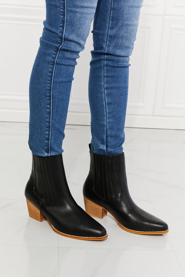 Love the Journey - Stacked Heel Chelsea Boot in Black