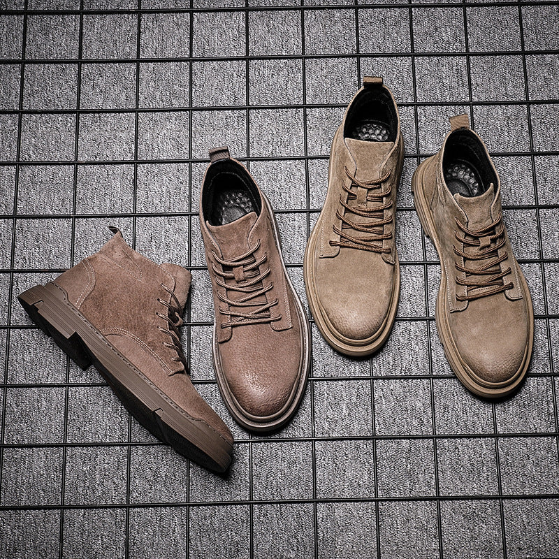 The Martinelli - Leather Ankle Boots For Men - Fall/Winter Boots - Ashour Shoes