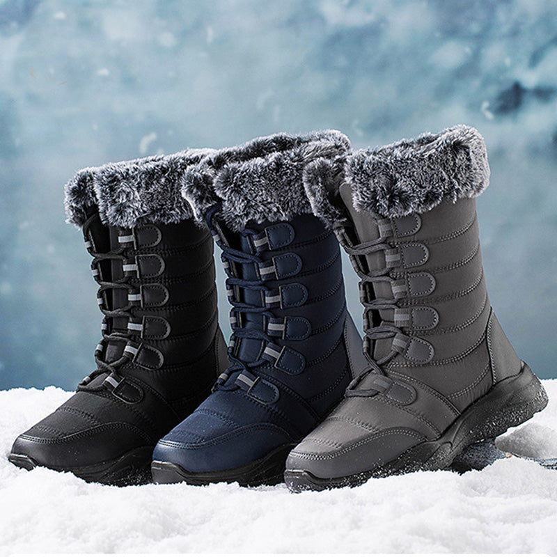 Lace Up Unisex Winter Snow Boots - Wool Boots - Ashour Shoes