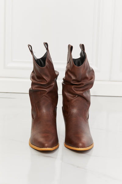 Texas Scrunch - Cowboy Boots in Brown For women