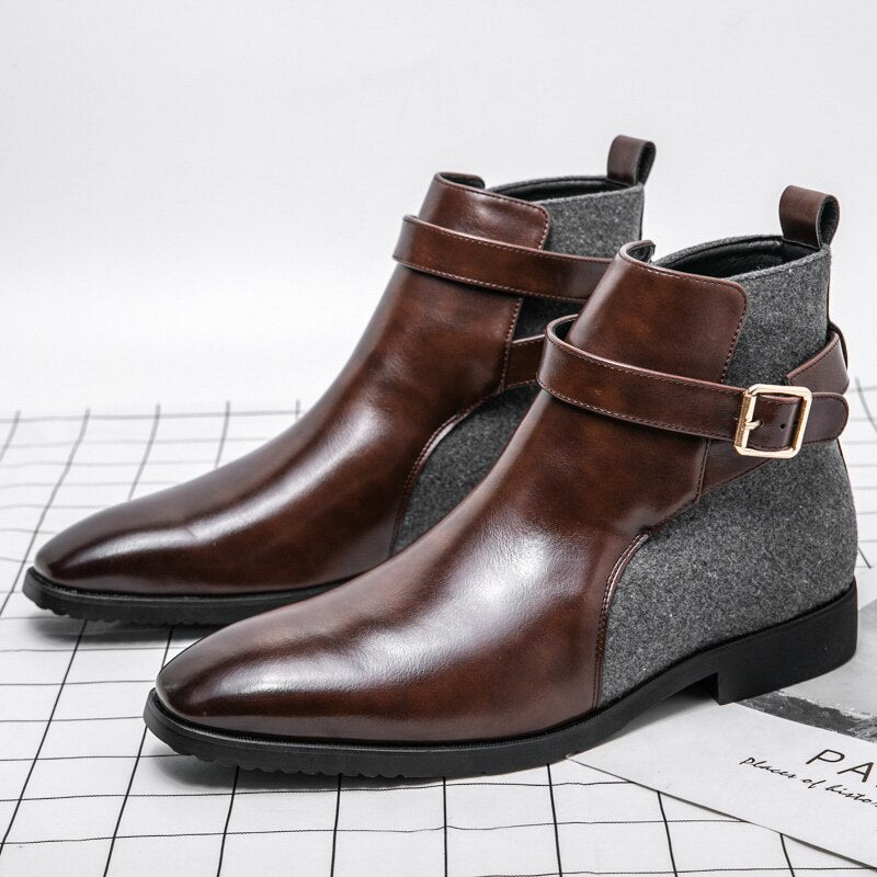 La Officina - Monk-Strap Detail Ankle Boots - Leather Boots For Men