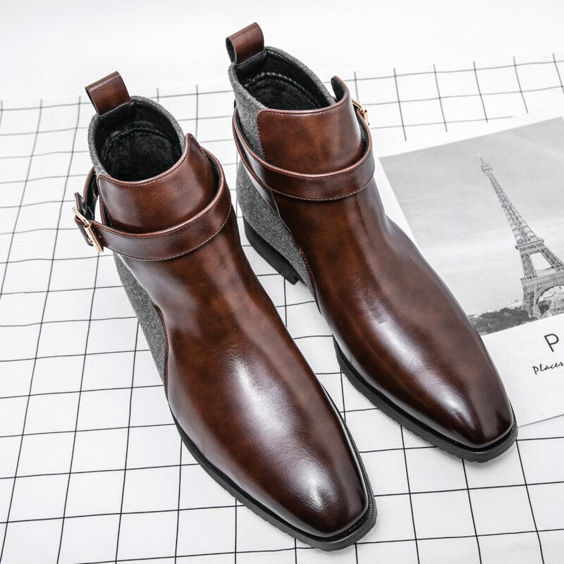 La Officina - Monk-Strap Detail Ankle Boots - Leather Boots For Men