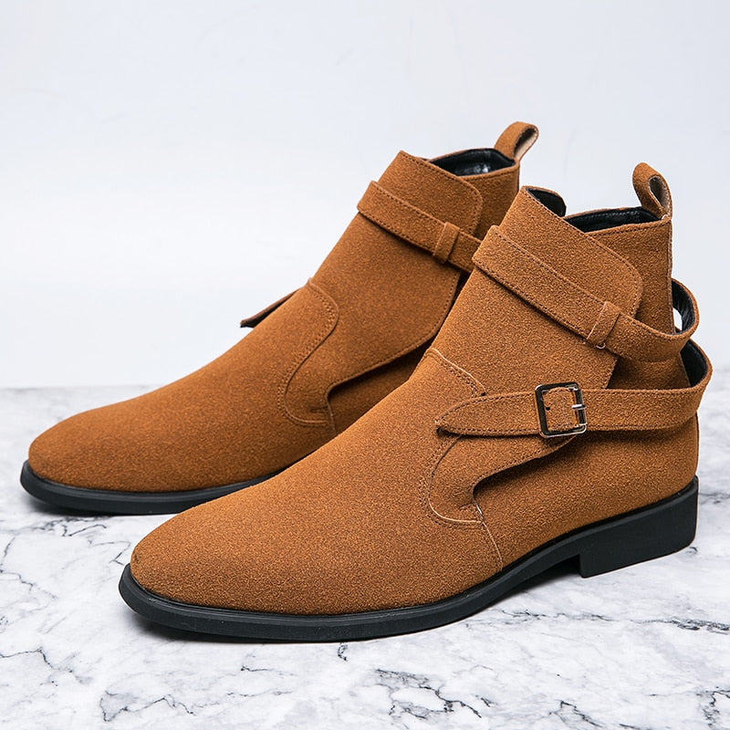 La Officina - Monk-Strap Detail Ankle Boots - Leather Boots For Men