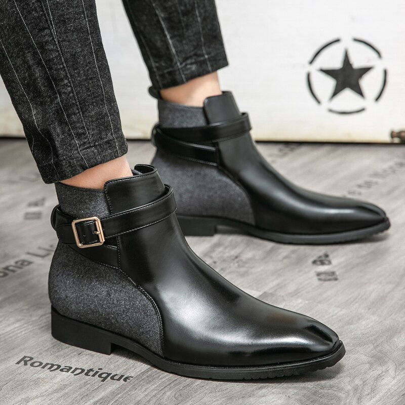 La Officina - Monk-Strap Detail Ankle Boots - Leather Boots For Men