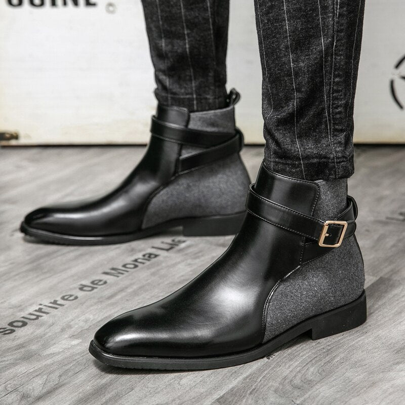 La Officina - Monk-Strap Detail Ankle Boots - Leather Boots For Men