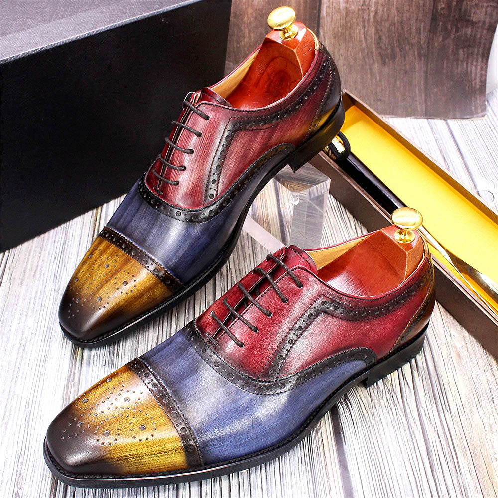 il Gestore - Handmade Luxury Men's Oxford Dress Shoes - Multi Color