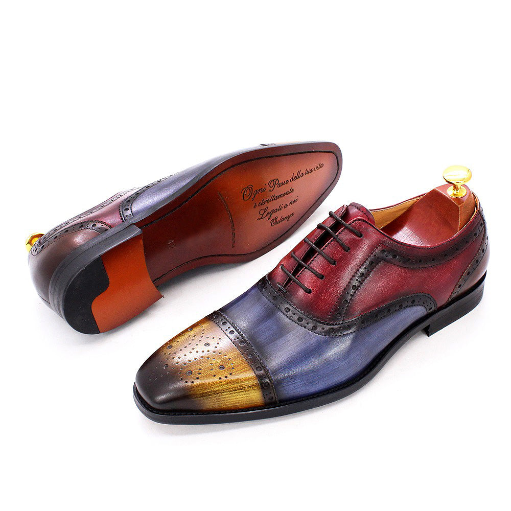 il Gestore - Handmade Luxury Men's Oxford Dress Shoes - Multi Color