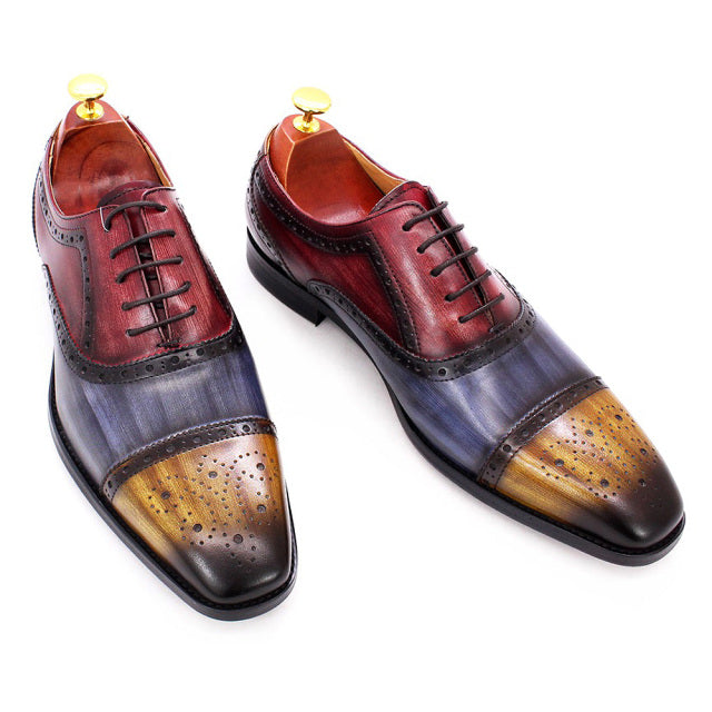 il Gestore - Handmade Luxury Men's Oxford Dress Shoes - Multi Color