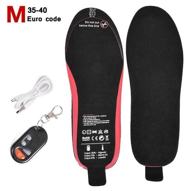 Remote Control Heated shoe Insoles - Electric Foot Warming Pad