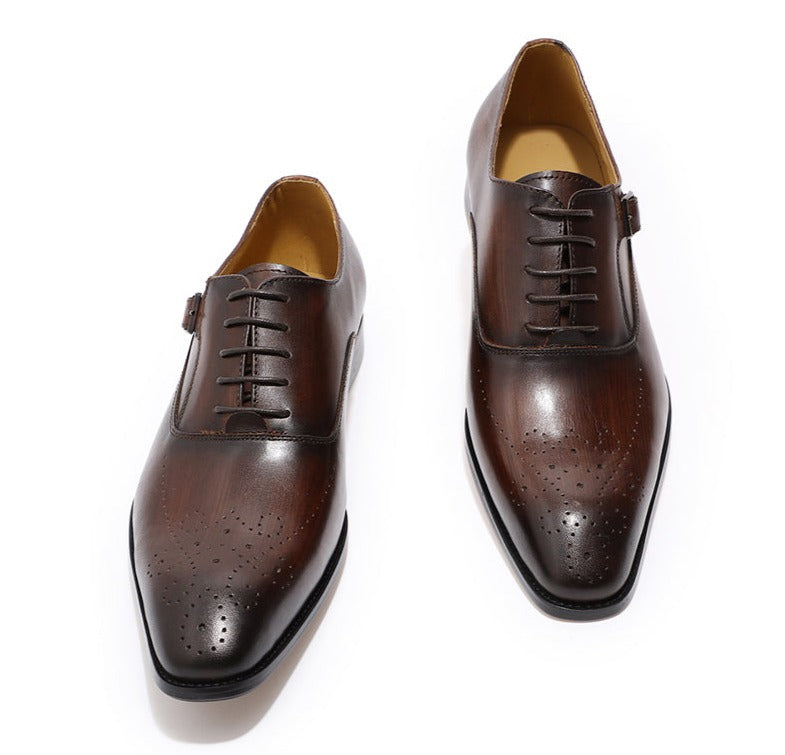The Ralpino - Monkstrap Oxfords Crossover Leather Oxford - Ashour Shoes