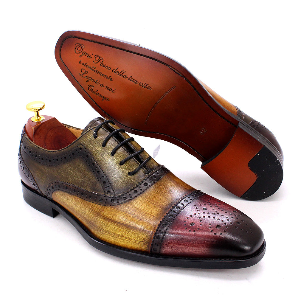 il Gestore - Handmade Luxury Men's Oxford Dress Shoes - Multi Color