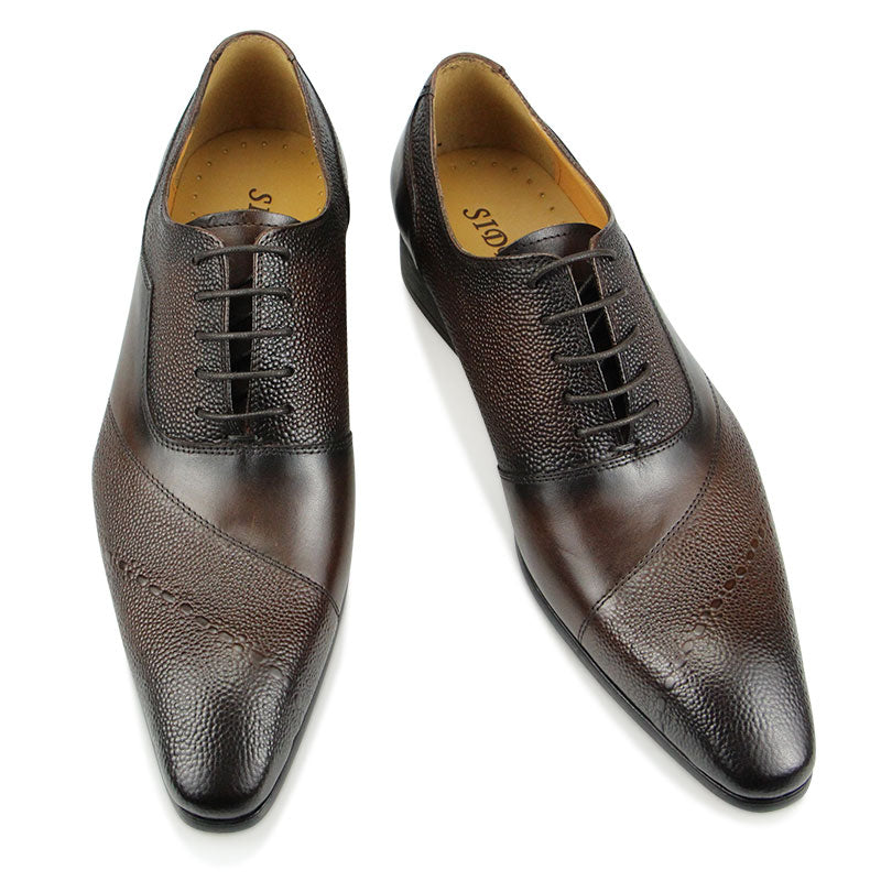 Aubino - Luxury Men's Business Cap Toe Oxford Dress Shoes - Ashour Shoes