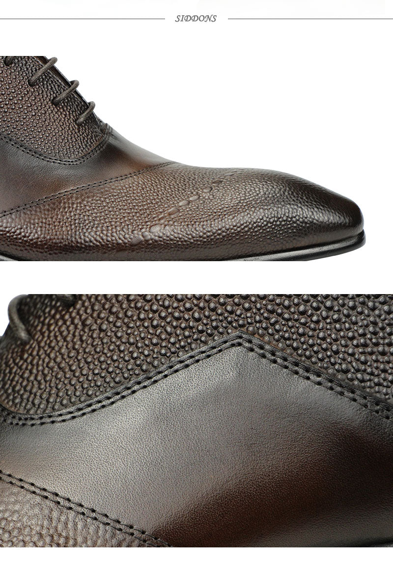 Auburn Luxury Men's Business Cap Toe Oxford Dress Shoes