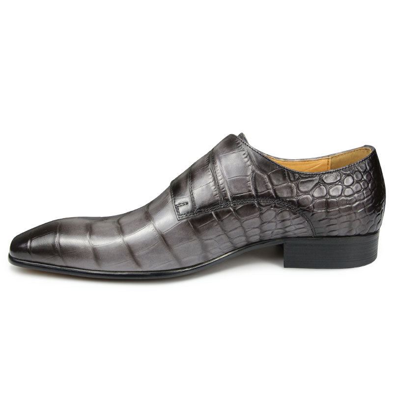 Ashour's Crocodile - Men's Fashionable Loafers Monkstrap