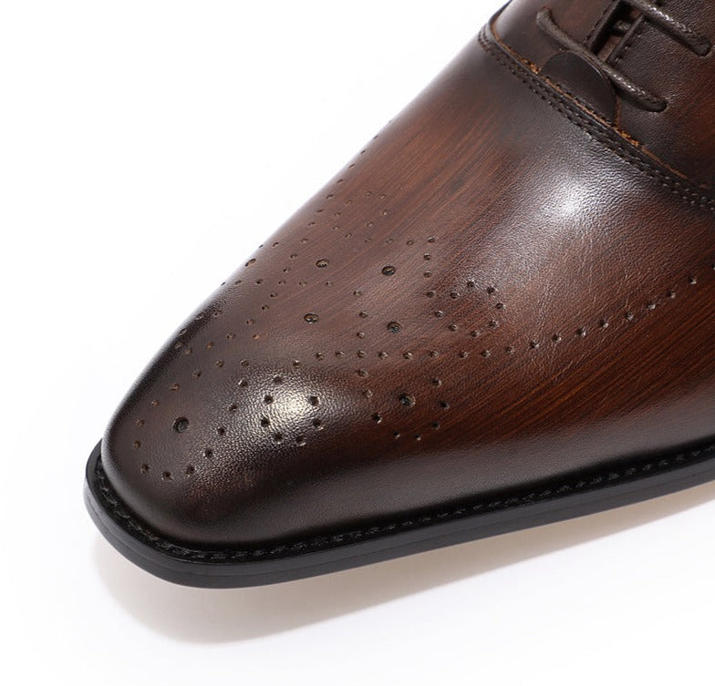 The Ralpino - Monkstrap Oxfords Crossover Leather Oxford - Ashour Shoes