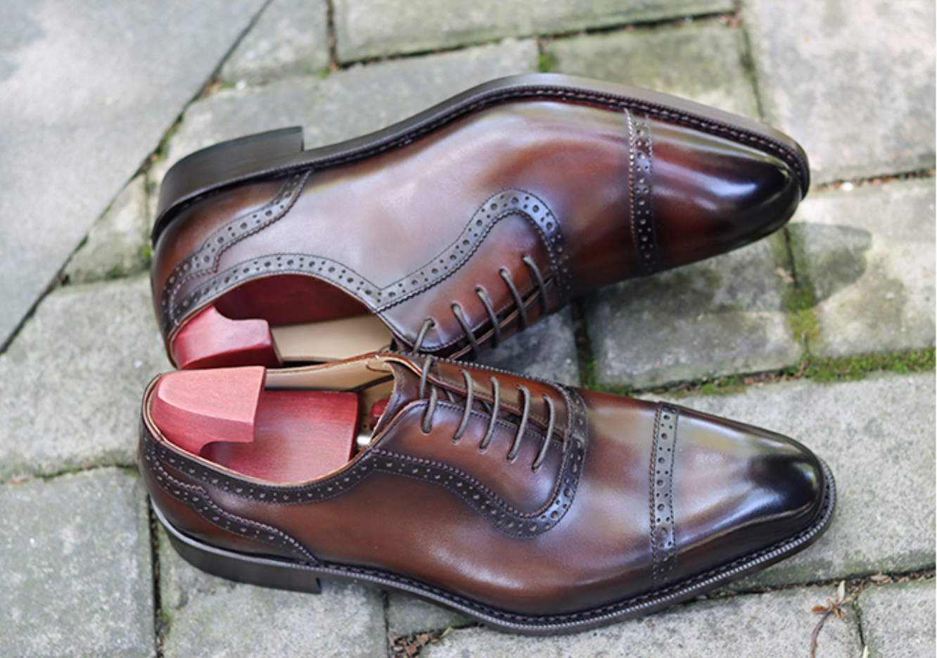 Ashour's 104 - Classic Cap Toe Goodyear Welted Oxford Shoes