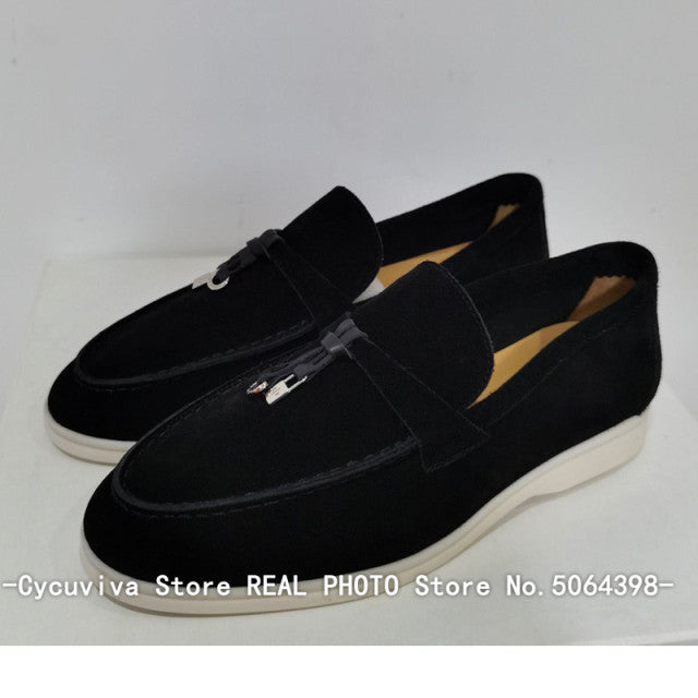 Women's Suede Slip On Loafers