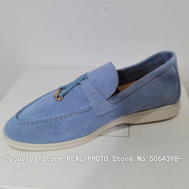 Women's Suede Slip On Loafers