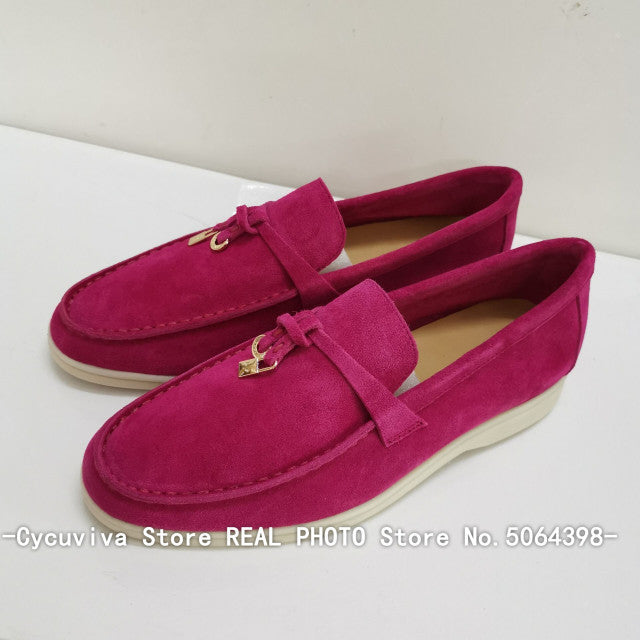 Zuoki 2 - Women's Suede leather Slip On tassel Loafers - Ashour Shoes